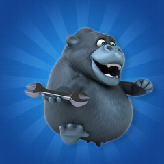 Fun gorilla - 3D Illustration