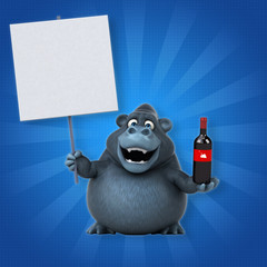 Fun gorilla - 3D Illustration