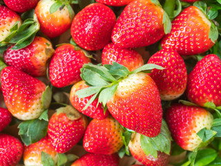 Fresh strawberries background