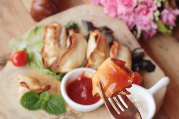 Small Italian pizza is delicious