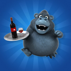 Fun gorilla - 3D Illustration