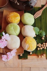 festival moon cake - Chinese cake and tea