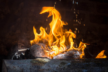 Temazcal bonfire