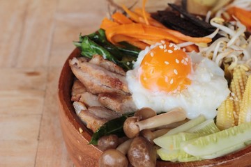 Bibimbap korean food is delicious