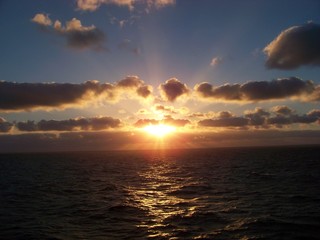 sonnenuntergang auf dem atlantik