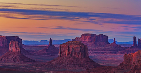 Monument Valley at night