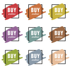 buy online icon set illustration