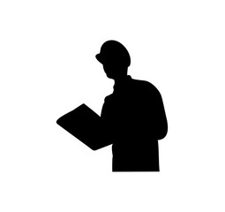 construction worker silhouette