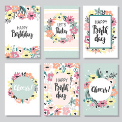 Set of greeting cards