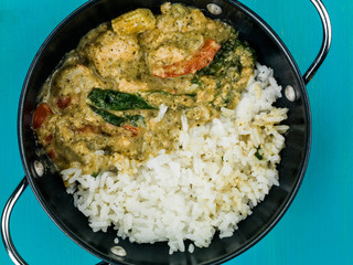 Thai Green Chicken Curry With Rice