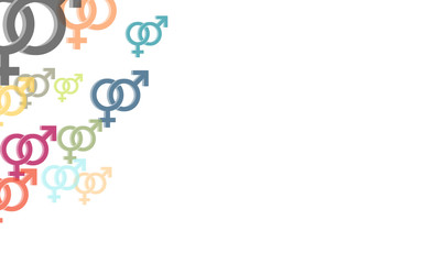 Hintergrund aus bunten Symbolen Sex