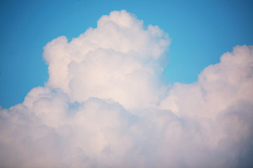 Beautiful white clouds in blue sky
