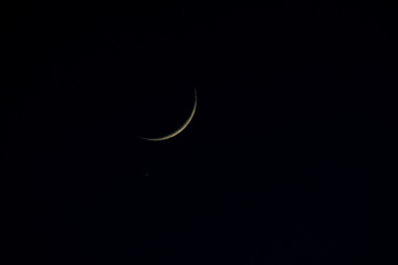 New moon and two sta