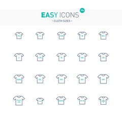 Fototapeta na wymiar Easy icons 33e Cloth size