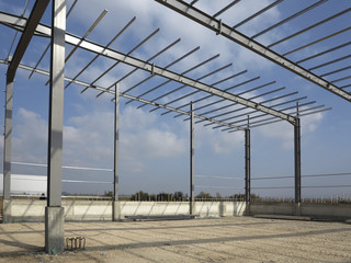 Steel structures of industrial building