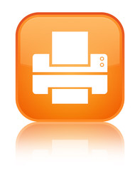 Printer icon special orange square button