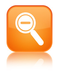 Zoom out icon special orange square button