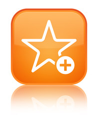 Add to favorite icon special orange square button