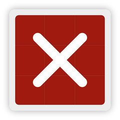 Obraz premium Red Icon Schaltfläche - Kreuz