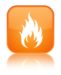 Fire icon special orange square button