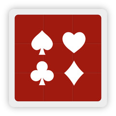Red Icon Schaltfläche - Kartenspiel