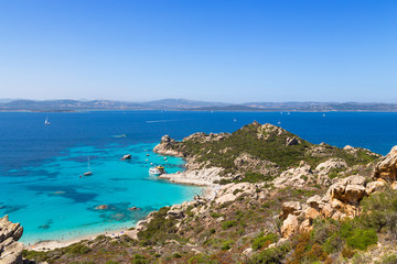 Fototapeta na wymiar Archipelago of La Maddalena, Italy. Picturesque cliffs and beaches