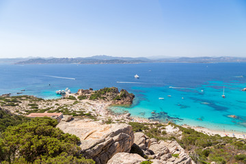 Archipelago of La Maddalena, Italy. Scenic views of rocks and beaches