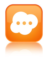 Brain icon special orange square button