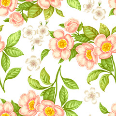 Seamless vector pattern with flowers
