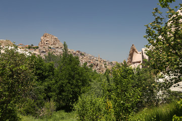 Fototapeta na wymiar Uchisar and Pigeons Valley in Cappadocia, Turkey