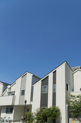 住宅街　イメージ　都心部　狭小住宅