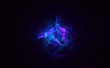 3D rendering abstract fractal light background