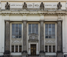 Fototapeta na wymiar Historic building on the Okolnik street in Warsaw, Poland