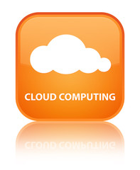 Cloud computing special orange square button