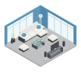 Dining Room Isometric Composition