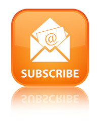 Subscribe (newsletter email icon) special orange square button