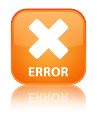 Obraz premium Error (cancel icon) special orange square button