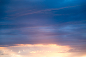 Clouds at sunset as background