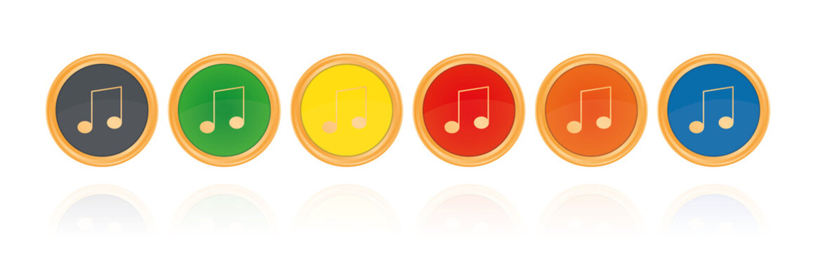 Musiknote - Bronze Buttons