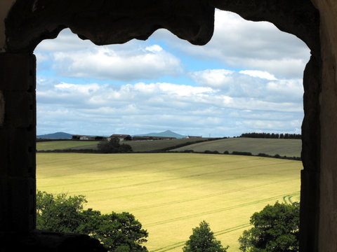 Sugarloaf Mountain From Raglan Castle, Wales