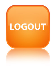 Logout special orange square button