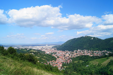 Fototapeta na wymiar Panoramic view of the city of Brasov, Romania