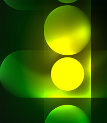 Vector glowing geometric shapes background
