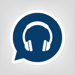 Sprechblase Kopfhörer