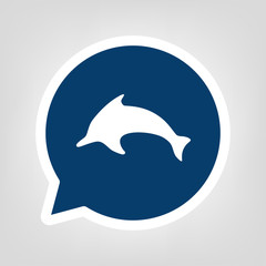 Sprechblase Delfin