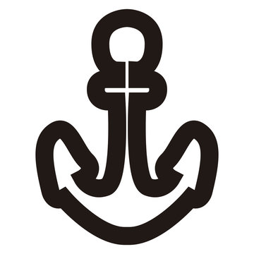 Isolated anchor outline