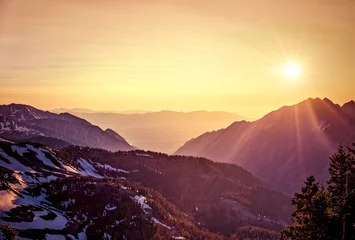 Gordijnen Zonsondergang in de bergen van Utah © jfunk