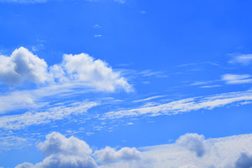 Clouds over blue sky in summer day