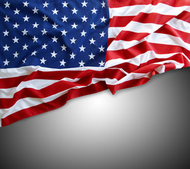 Fototapeta premium America flag on grey background