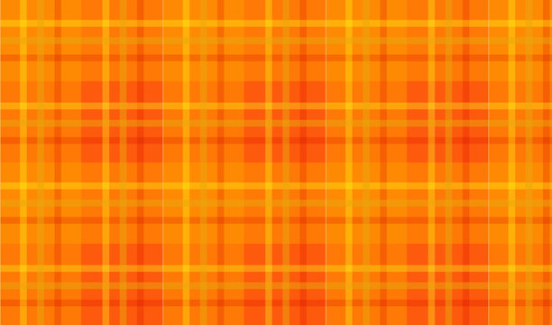 Fall Plaid Pattern with Orange and yellow